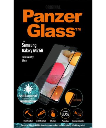 PanzerGlass Samsung Galaxy A42 Case Friendly Screenprotector Zwart Screen Protectors