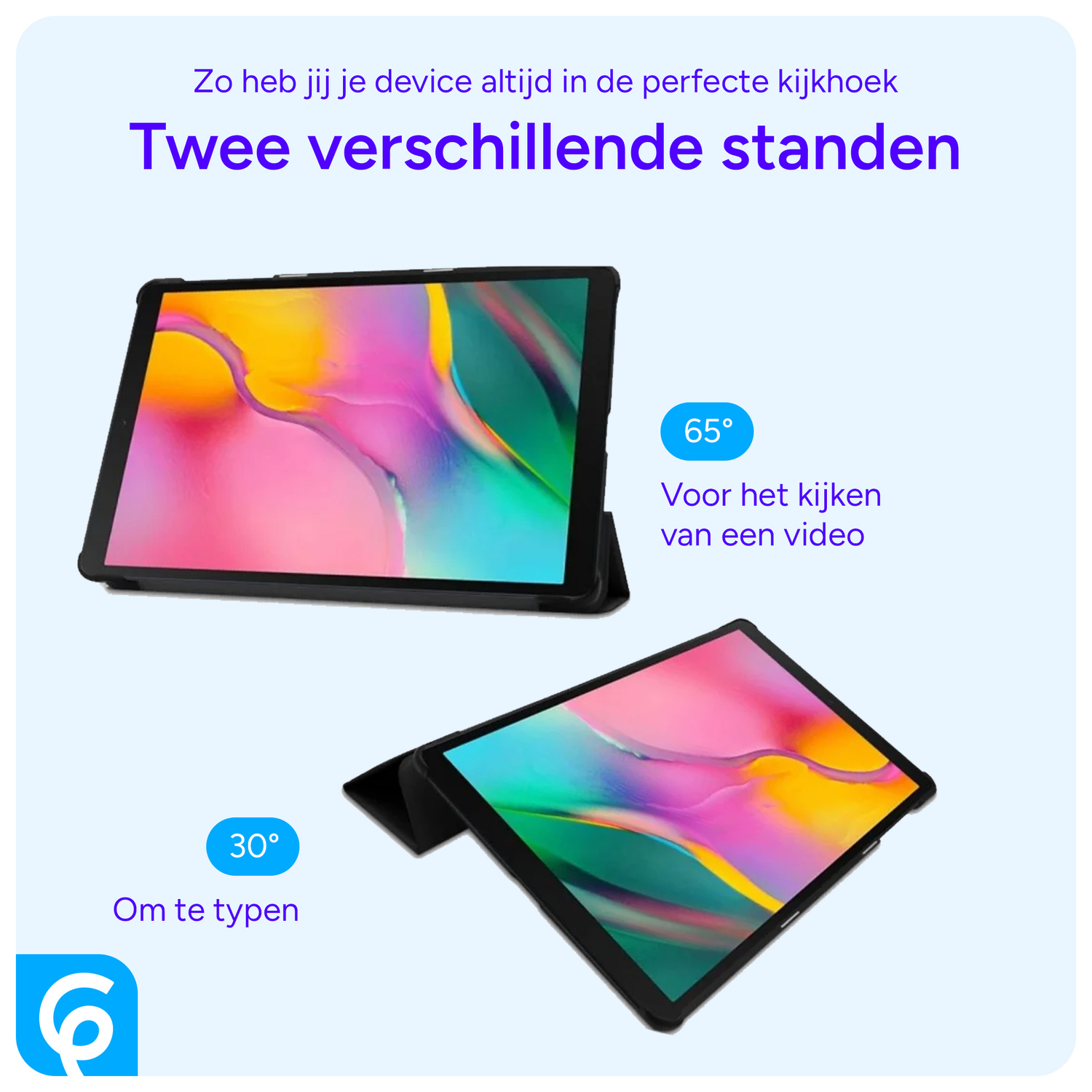 Samsung Galaxy Tab A 10.1 (2019) Hoesje Tri-Fold Zwart afbeelding 7