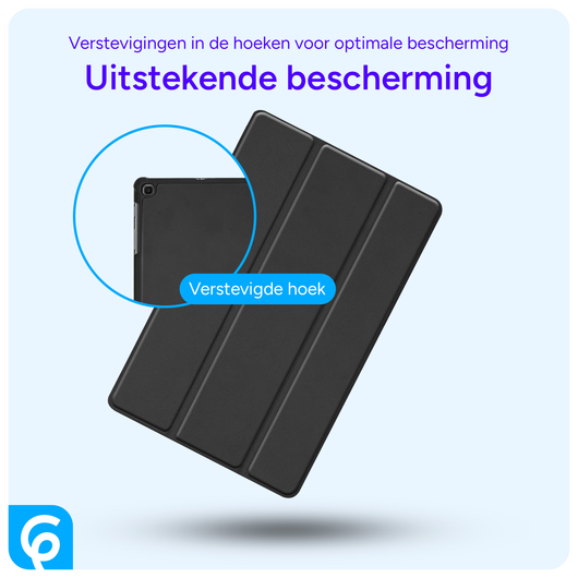 Samsung Galaxy Tab A 10.1 (2019) Hoesje Tri-Fold Zwart afbeelding 2