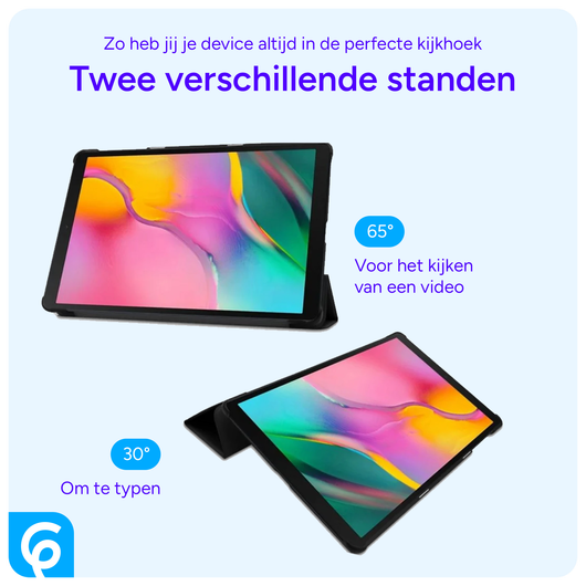 Samsung Galaxy Tab A 10.1 (2019) Hoesje Tri-Fold Zwart afbeelding 7