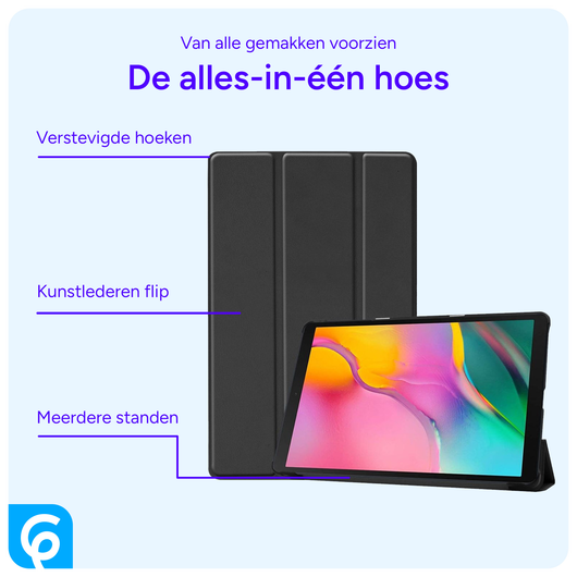 Samsung Galaxy Tab A 10.1 (2019) Hoesje Tri-Fold Zwart afbeelding 3