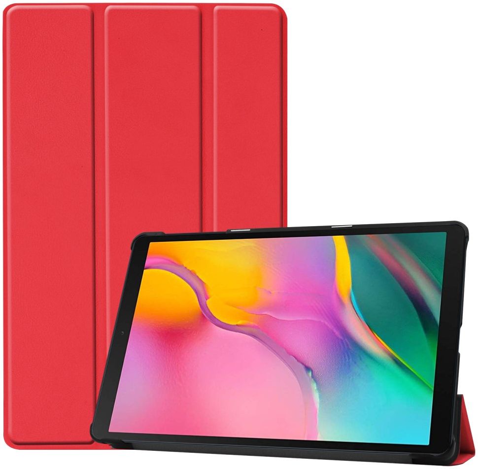 Samsung Galaxy Tab A 10.1 (2019) Tri-Fold Flip Case Rood afbeelding 1