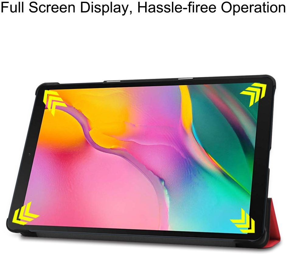 Samsung Galaxy Tab A 10.1 (2019) Tri-Fold Flip Case Rood afbeelding 4