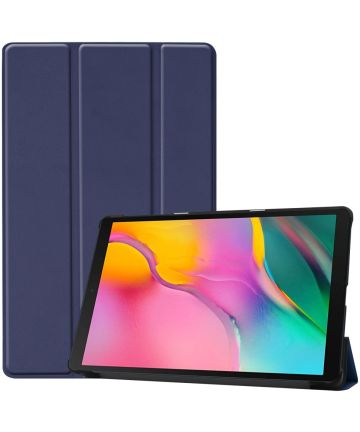 Samsung Galaxy Tab A 10.1 (2019) Tri-fold Hoes Donker Blauw Hoesjes