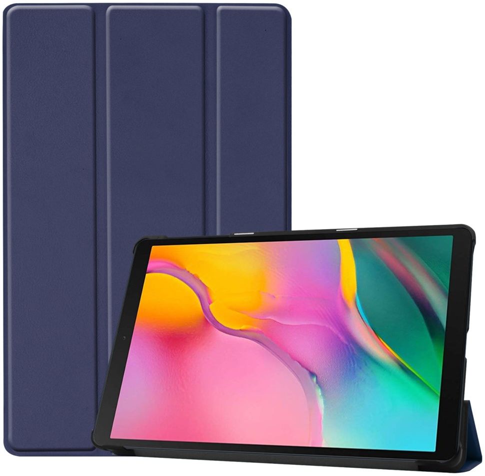 Samsung Galaxy Tab A 10.1 (2019) Tri-fold Hoes Donker Blauw afbeelding 1