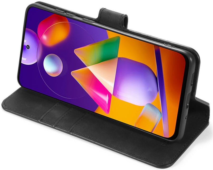 DG Ming Samsung Galaxy M31s Retro Portemonnee Hoesje Zwart afbeelding 3
