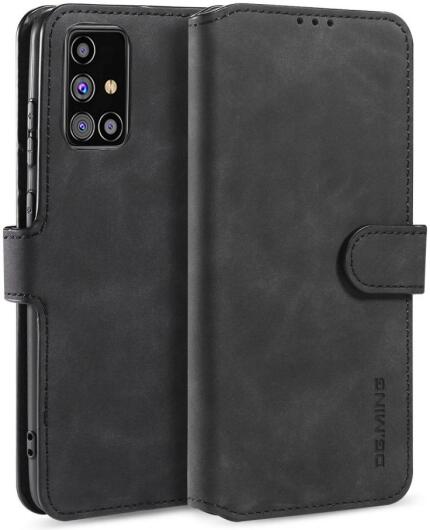 DG Ming Samsung Galaxy M31s Retro Portemonnee Hoesje Zwart afbeelding 1