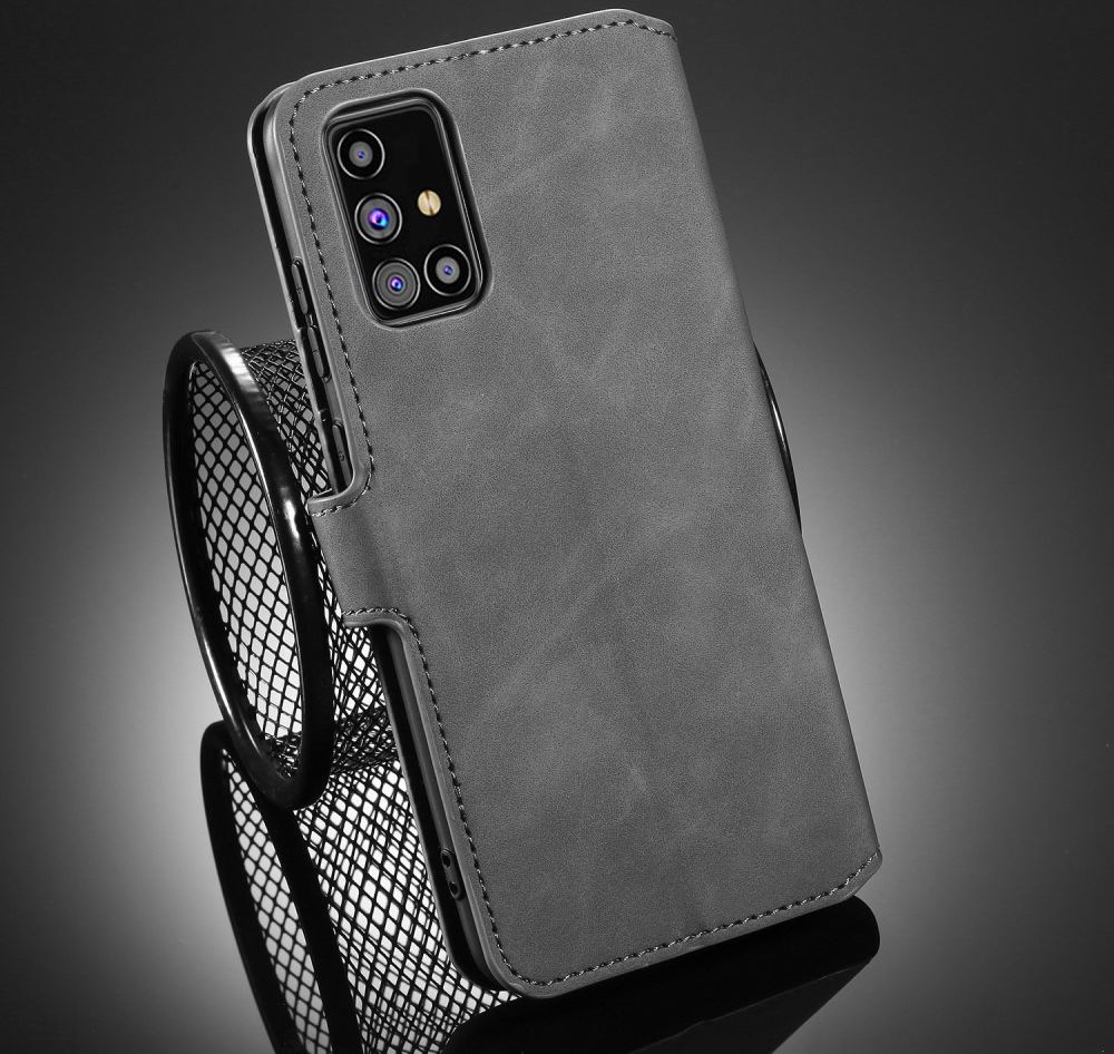 DG Ming Samsung Galaxy M31s Retro Portemonnee Hoesje Grijs afbeelding 8