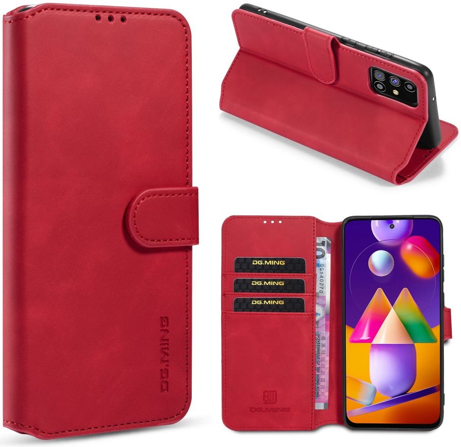 Dg Ming Samsung Galaxy M31s Retro Portemonnee Hoesje Rood Gsmpuntnl