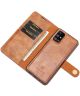 DG Ming Samsung Galaxy M31s Hoesje 2-in-1 Book Case & Back Cover Bruin