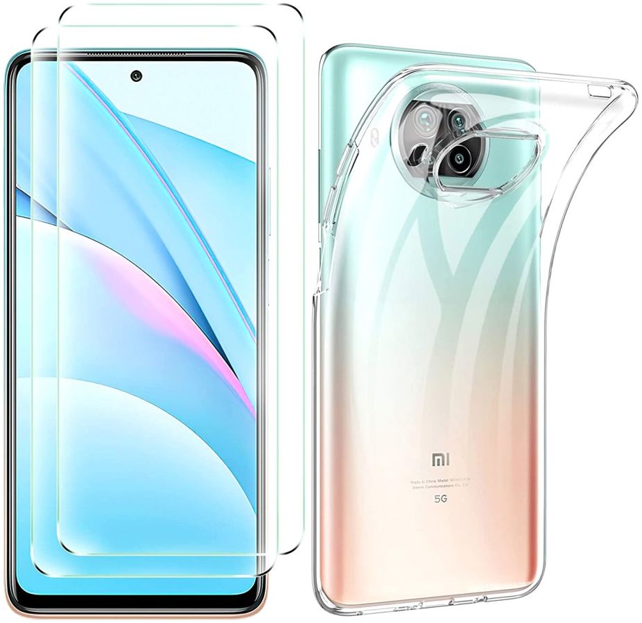 Xiaomi Mi 10T Lite 5G Soft Case + Screen Protector Transparant afbeelding 1