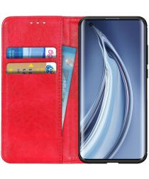 Crazy Horse Xiaomi Mi 10T/Mi 10T Pro Portemonnee Stand Hoesje Rood
