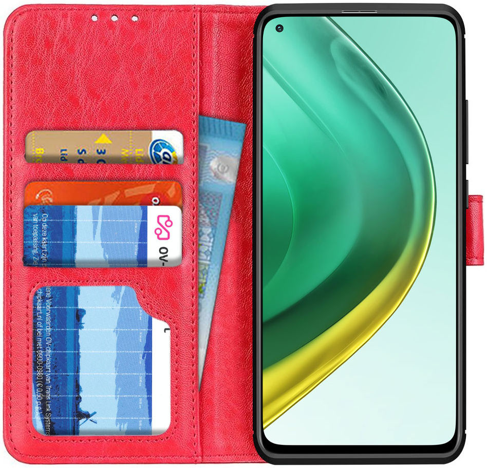 Xiaomi Mi 10T 5G/Mi 10T Pro Crazy Horse Leren Portemonnee Hoesje Rood afbeelding 1
