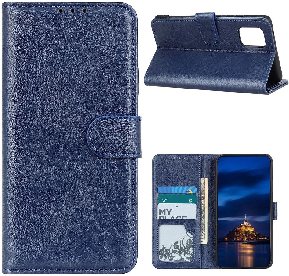 Xiaomi Mi 10T 5G/Mi 10T Pro Crazy Horse Leren Portemonnee Hoesje Blauw afbeelding 3