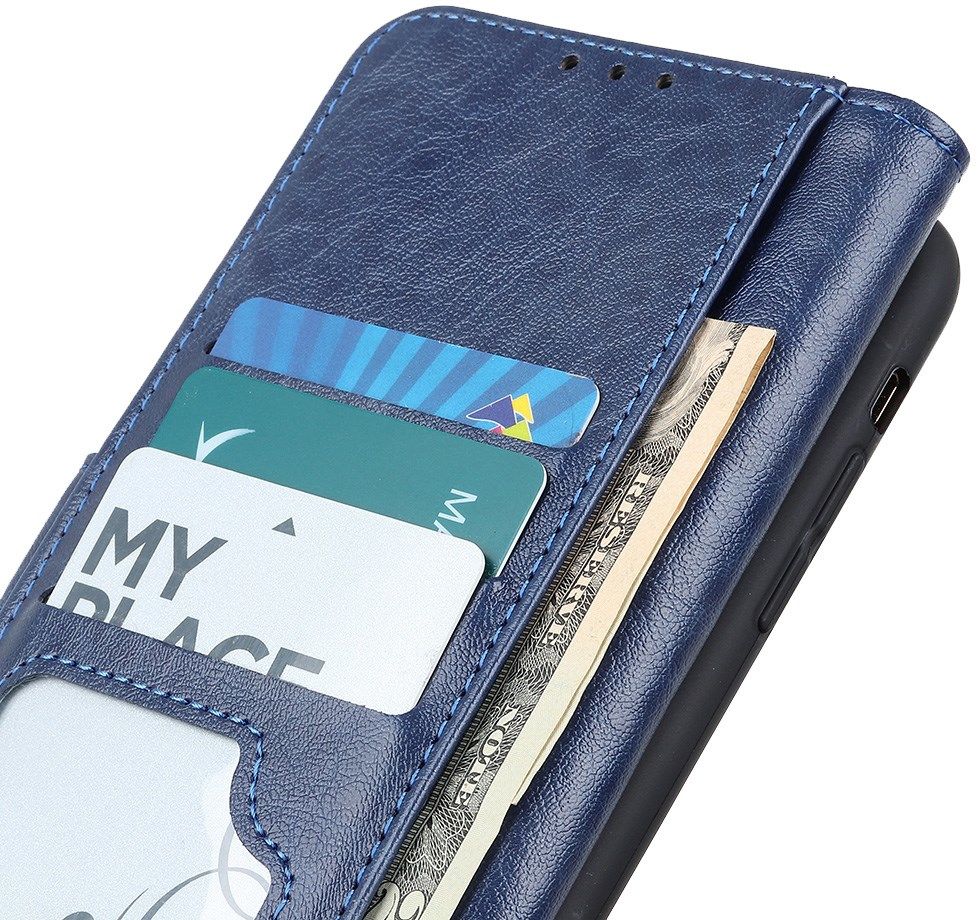 Xiaomi Mi 10T 5G/Mi 10T Pro Crazy Horse Leren Portemonnee Hoesje Blauw afbeelding 6