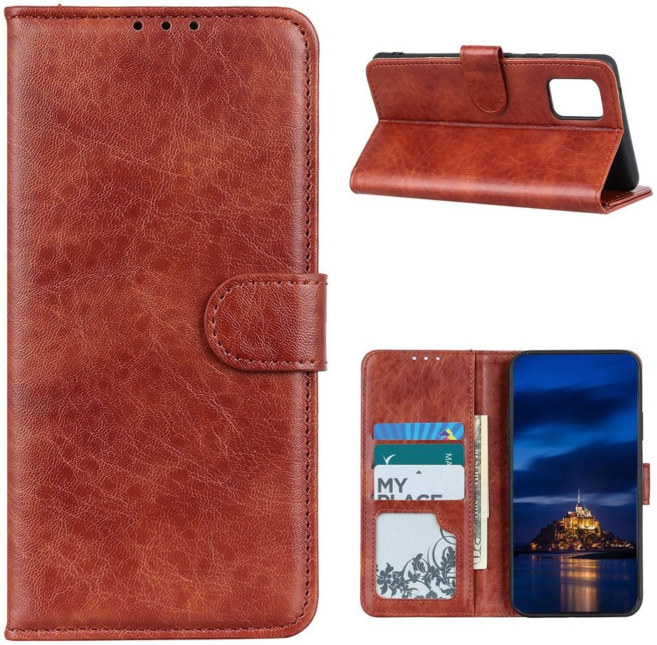 Xiaomi Mi 10T 5G/Mi 10T Pro Crazy Horse Leren Portemonnee Hoesje Bruin afbeelding 3