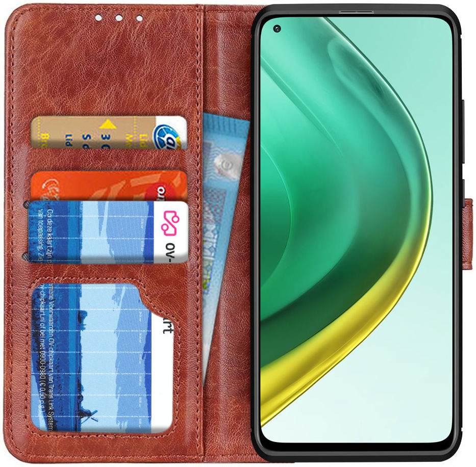 Xiaomi Mi 10T 5G/Mi 10T Pro Crazy Horse Leren Portemonnee Hoesje Bruin afbeelding 1