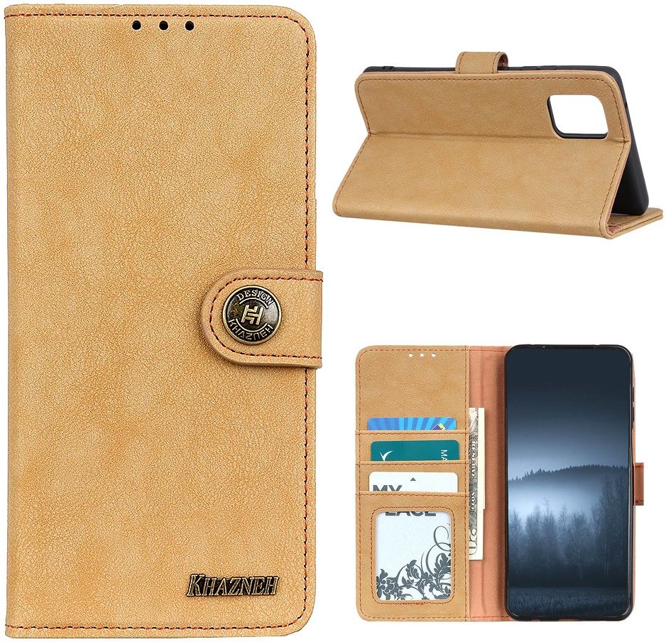 Xiaomi Mi 10T / Mi 10T Pro Hoesje Retro Wallet Book Case Goud afbeelding 9