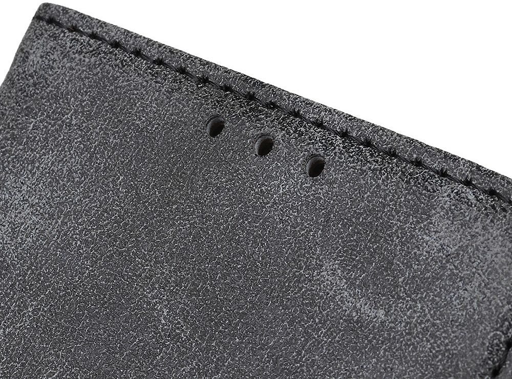 Oppo Reno 4 5G Hoesje Vintage Portemonnee Grijs afbeelding 7