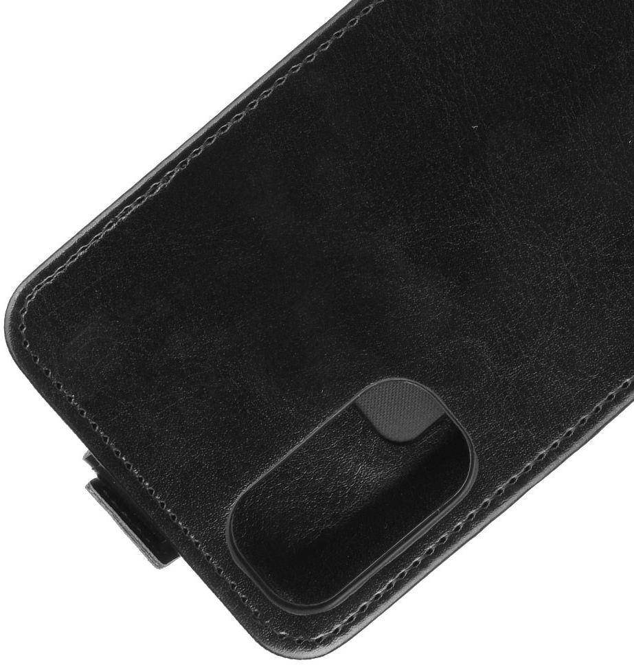 Oppo Reno 4 5G Hoesje Verticale Flip Case Crazy Horse Zwart afbeelding 4