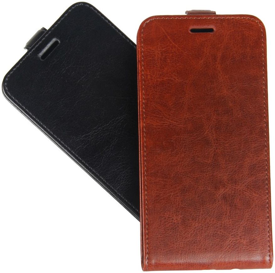 Oppo Reno 4 5G Hoesje Verticale Flip Case Crazy Horse Bruin afbeelding 8