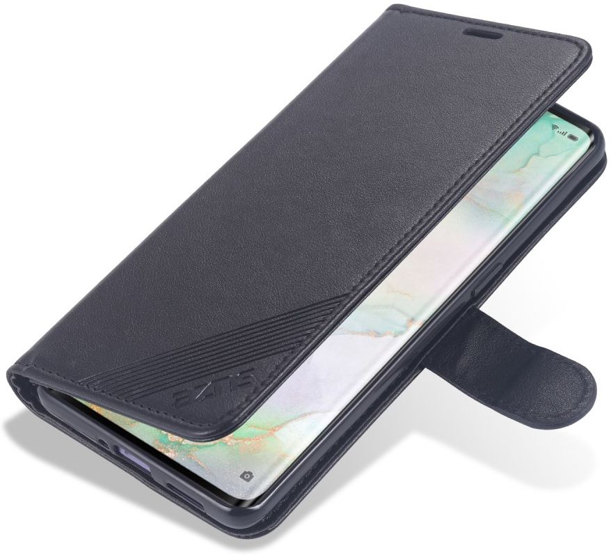AZNS Oppo Reno 4 5G Portemonnee Stand Hoesje Zwart afbeelding 4