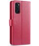 AZNS Oppo Reno 4 5G Portemonnee Stand Hoesje Rood