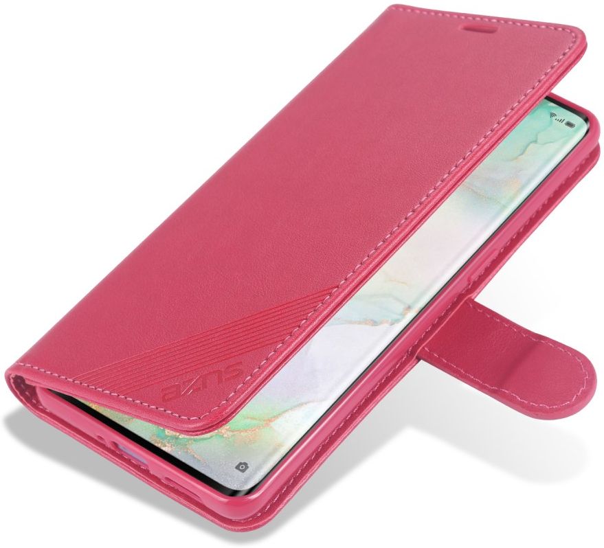 AZNS Oppo Reno 4 5G Portemonnee Stand Hoesje Rood afbeelding 4
