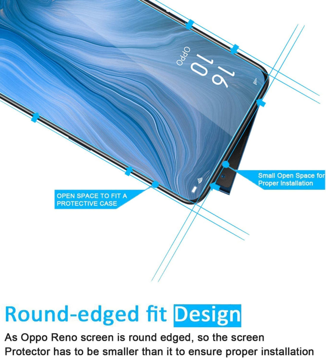 Oppo Reno 4 5G Ultra Clear LCD Screen Protector afbeelding 3