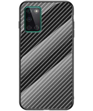 Ultra Hybrid Carbon Fiber Tempered Glass Case OnePlus 8T Zwart Hoesjes