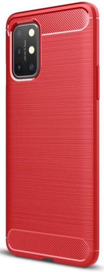 OnePlus 8T Hoesje Geborsteld TPU Flexibele Back Cover Rood afbeelding 1