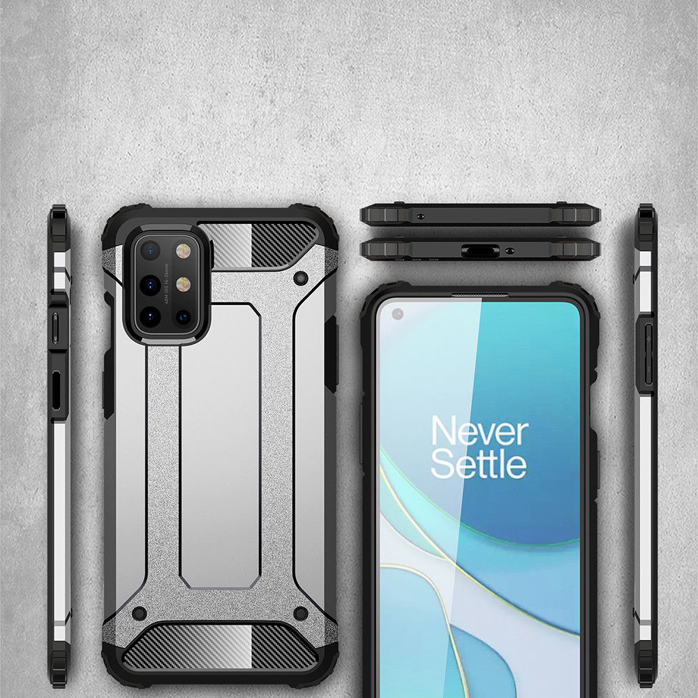 OnePlus 8T Hoesje Shock Proof Hybride Back Cover Rood afbeelding 6