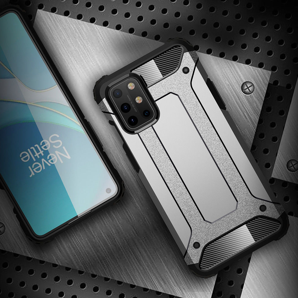 OnePlus 8T Hoesje Shock Proof Hybride Back Cover Rood afbeelding 9