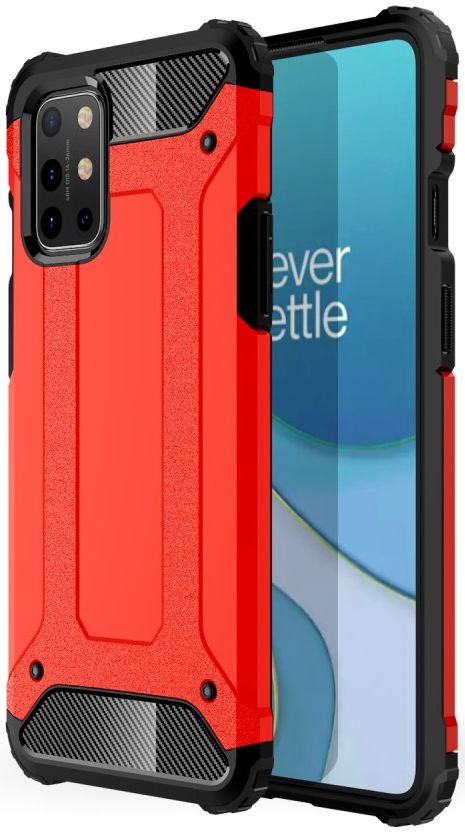 OnePlus 8T Hoesje Shock Proof Hybride Back Cover Rood afbeelding 1