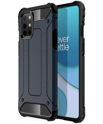 OnePlus 8T Hoesje Shock Proof Hybride Back Cover Donker Blauw Hoesjes