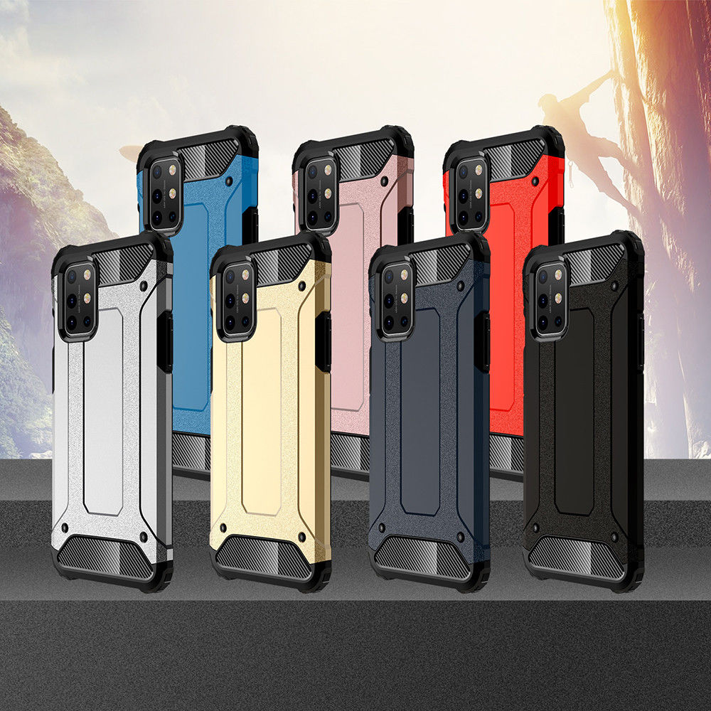 OnePlus 8T Hoesje Shock Proof Hybride Back Cover Donker Blauw afbeelding 10