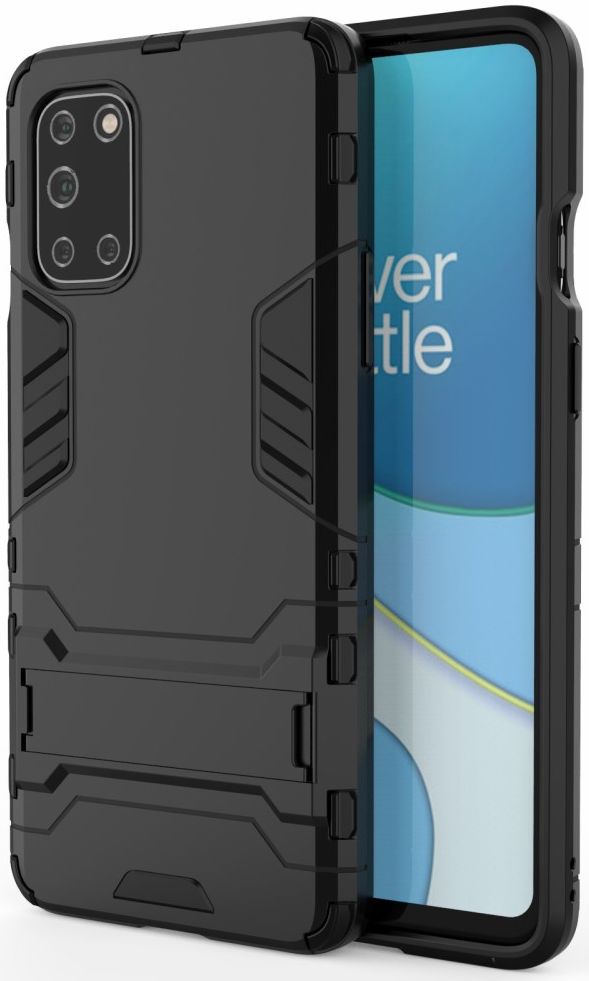 OnePlus 8T Back Cover Hoesje Hybride Kickstand Zwart afbeelding 1