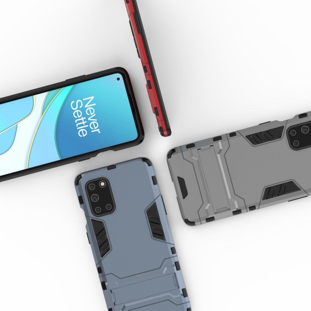 OnePlus 8T Back Cover Hoesje Hybride Kickstand Zwart afbeelding 5