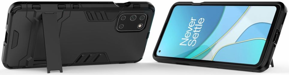 OnePlus 8T Back Cover Hoesje Hybride Kickstand Zwart afbeelding 7