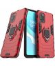 OnePlus 8T Back Cover Hoesje Kickstand Ring Rood