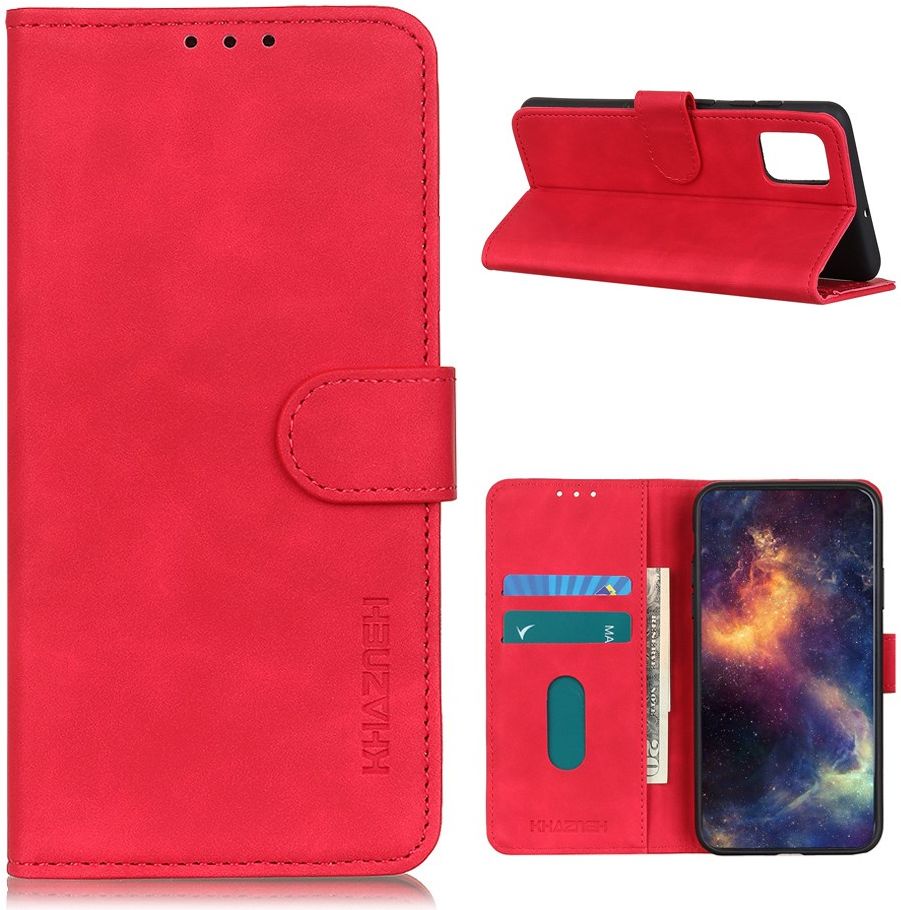 OnePlus 8T Hoesje Retro Wallet Book Case Rood afbeelding 3