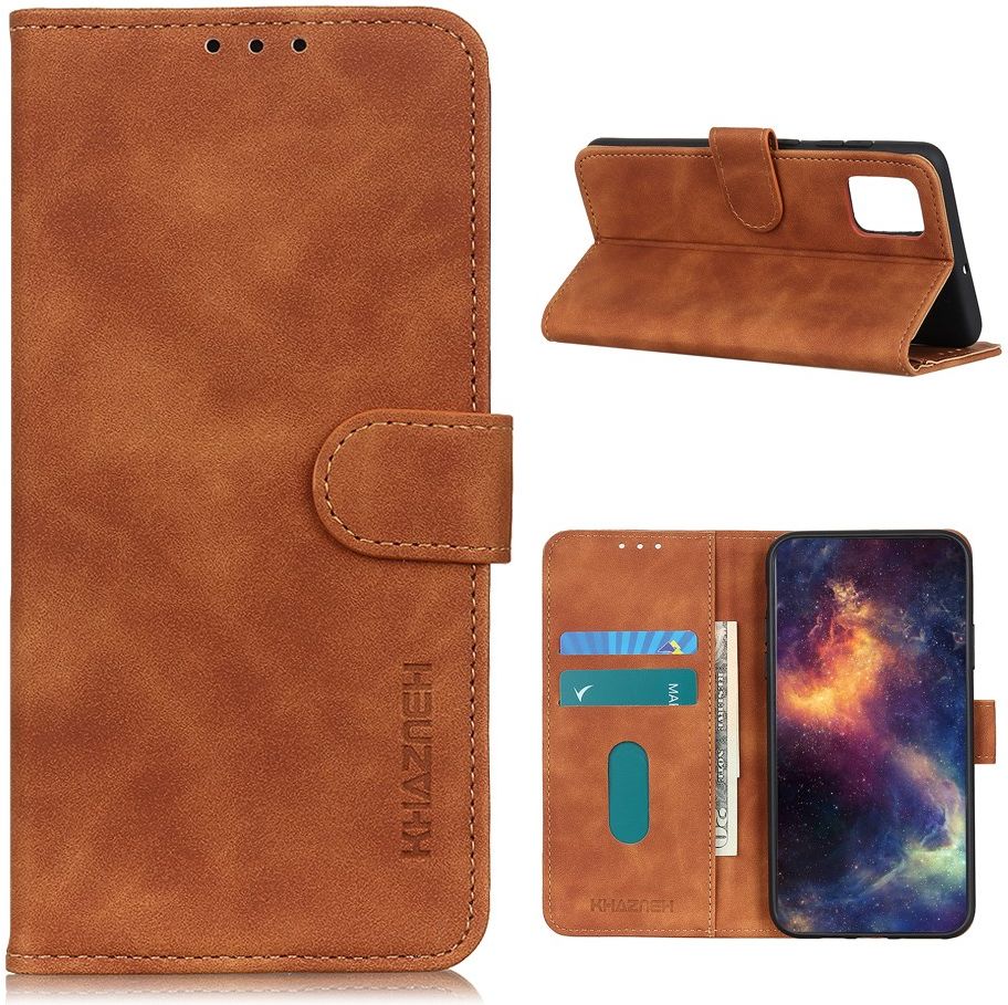 OnePlus 8T Hoesje Retro Wallet Book Case Bruin afbeelding 3