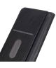 OnePlus 8T Book Case Hoesje Litchi Skin Wallet Zwart