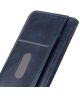 OnePlus 8T Book Case Hoesje Litchi Skin Wallet Blauw