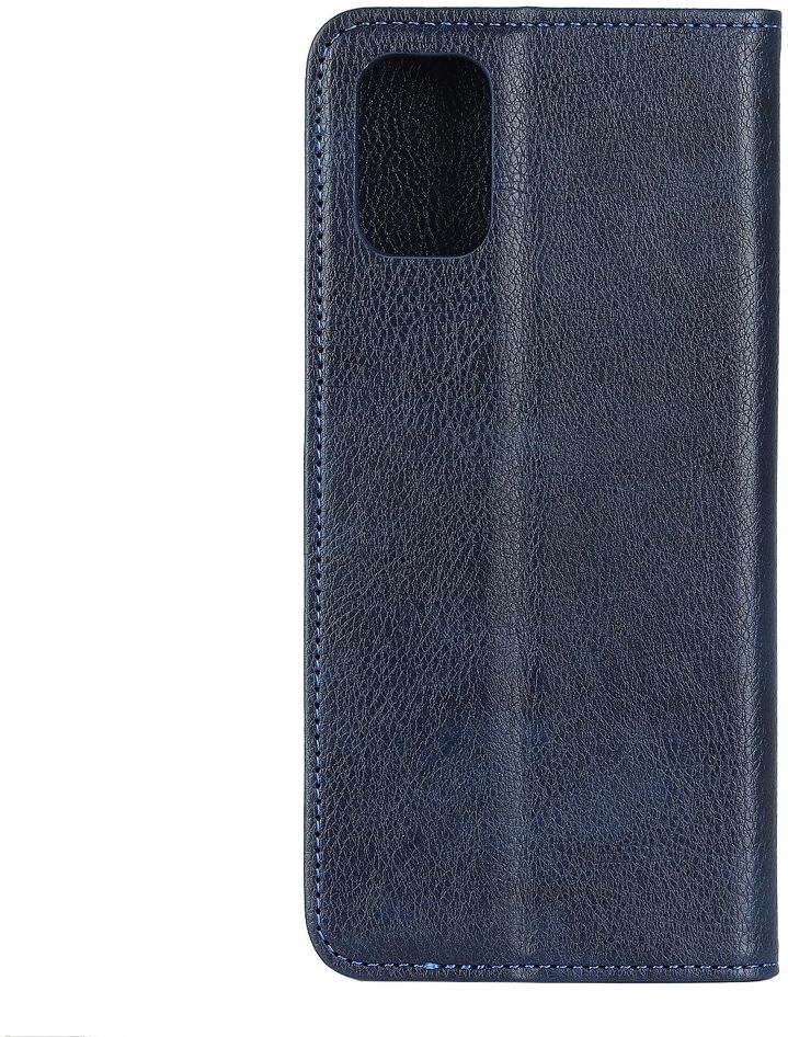 OnePlus 8T Book Case Hoesje Litchi Skin Wallet Blauw afbeelding 4