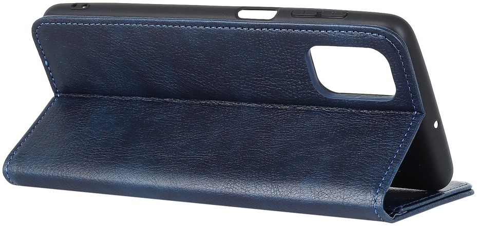 OnePlus 8T Book Case Hoesje Litchi Skin Wallet Blauw afbeelding 5