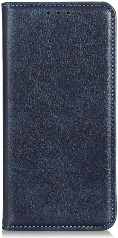 OnePlus 8T Book Case Hoesje Litchi Skin Wallet Blauw afbeelding 2