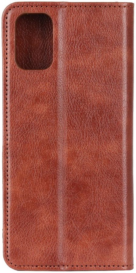 OnePlus 8T Book Case Hoesje Litchi Skin Wallet Bruin afbeelding 4