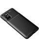 OnePlus 8T Back Cover Hoesje Siliconen Carbon Zwart