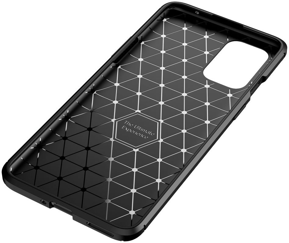 OnePlus 8T Back Cover Hoesje Siliconen Carbon Zwart afbeelding 7